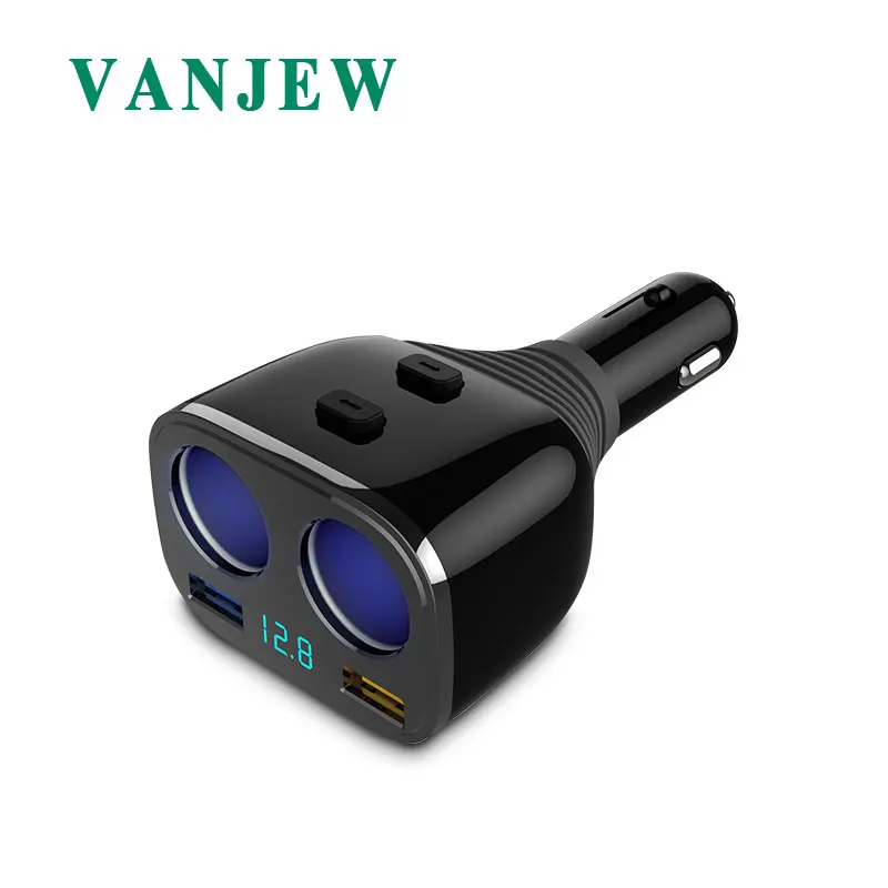 Розетка для автомобильного прикуривателя VANJEW C28 адаптер питания с двумя usb