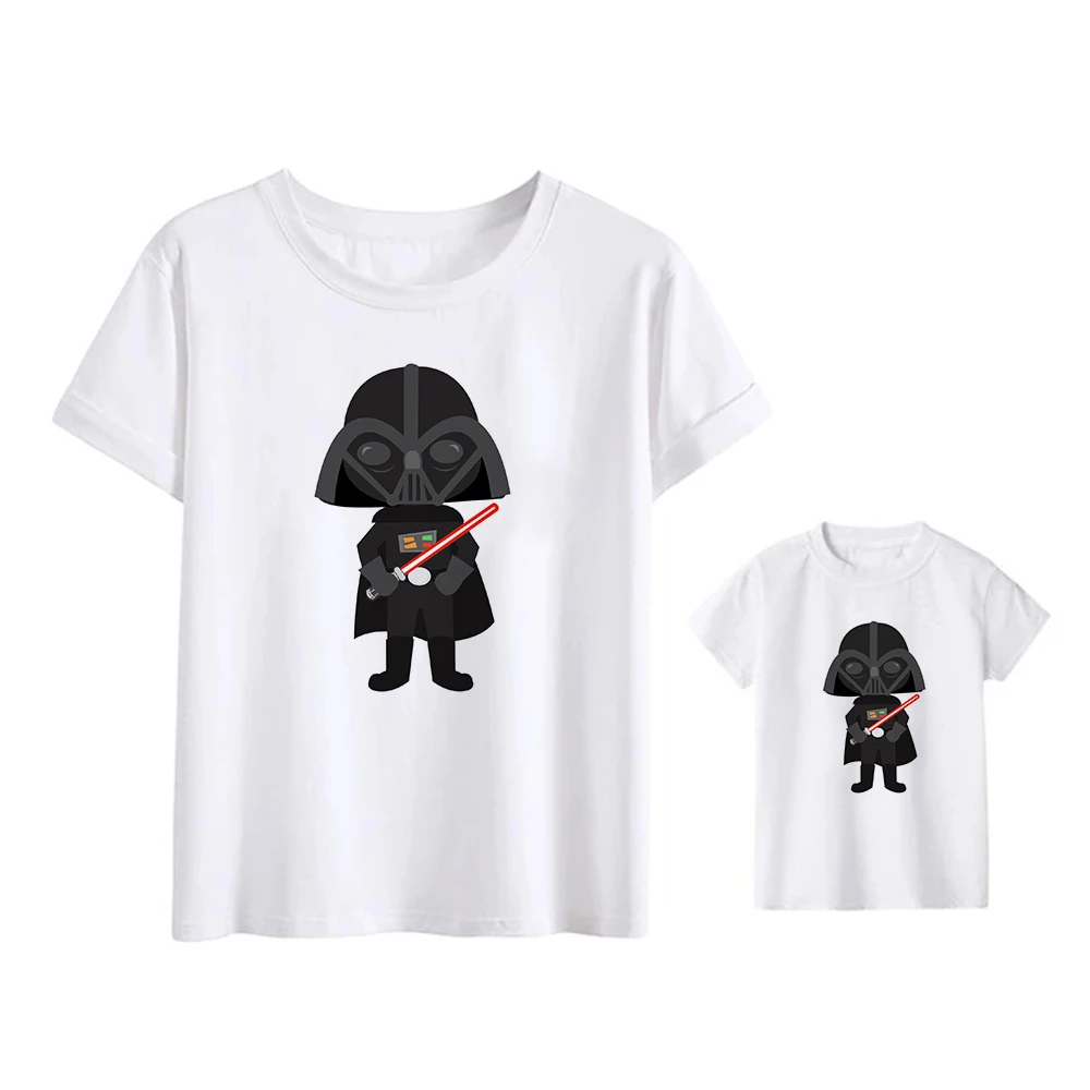 Camiseta con gráfico de Darth Vader para niños y niñas, ropa Harajuku, Unisex, de aspecto familiar, de Star Wars