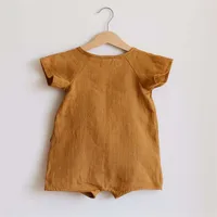 Linen Cotton Baby Boys Rompers Summer Infant Baby Bodysuit Casual Newborn Girls Jumpsuit Toddler Boys Bodysuit Overalls 0-24m 6