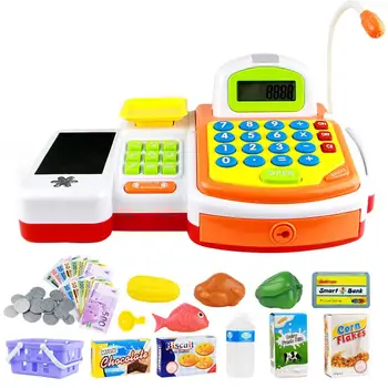 

1 Set Kids Toy Plastic Funny Educational Simulation Cash Register Toy Play House Toys Shopping Play Set for Kids