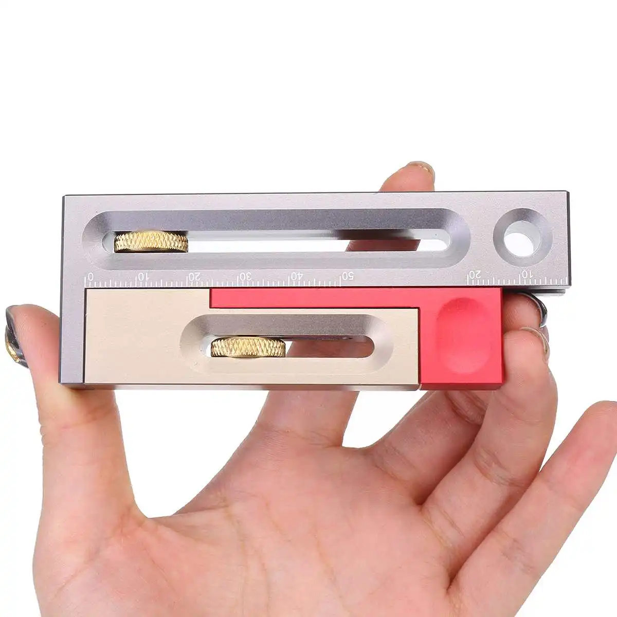 

Table Saw Slot Adjuster Mortise Tenon Tool Movable Measuring Block Tenon Length Compensation Router Table Woodworking Tools