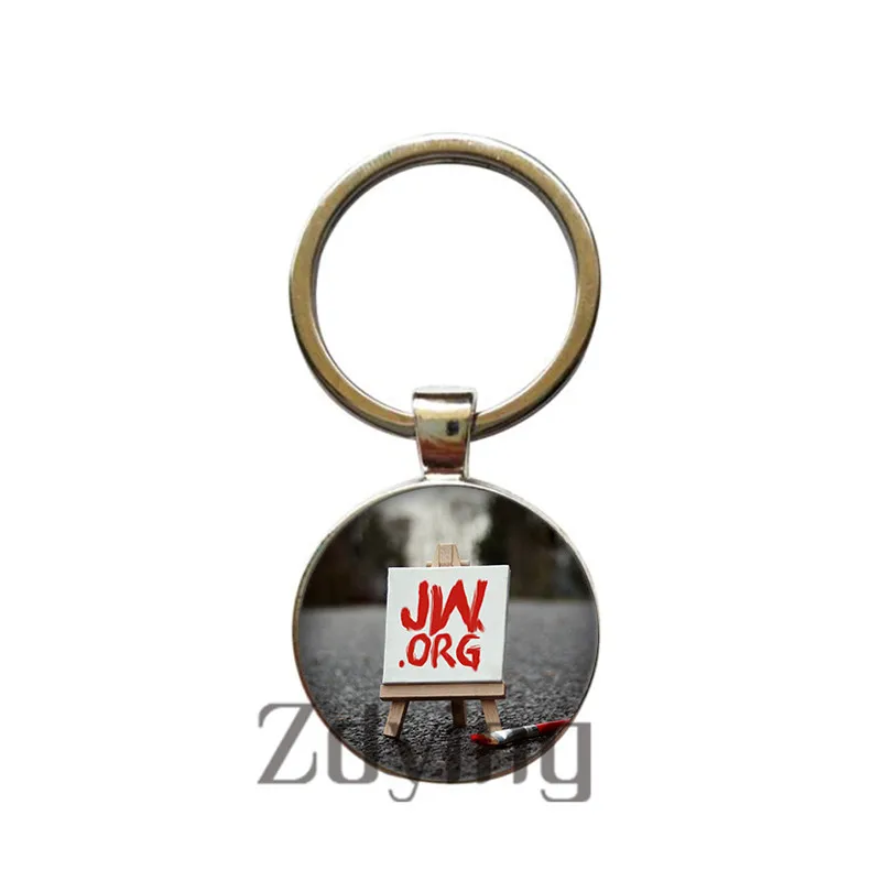 Zdying JW. ORG брелок круглый стеклянный дельфин цветы JW. ORG шаблон кабошон купольные Брелоки для ключей кольцо держатель кулон подарок J027 - Цвет: J023