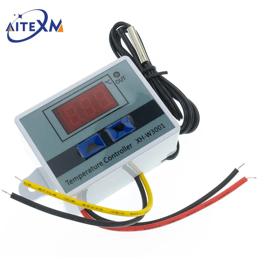 Digital LED Temperature Controller with NTC Sensor for Incubator Cooling and Heating