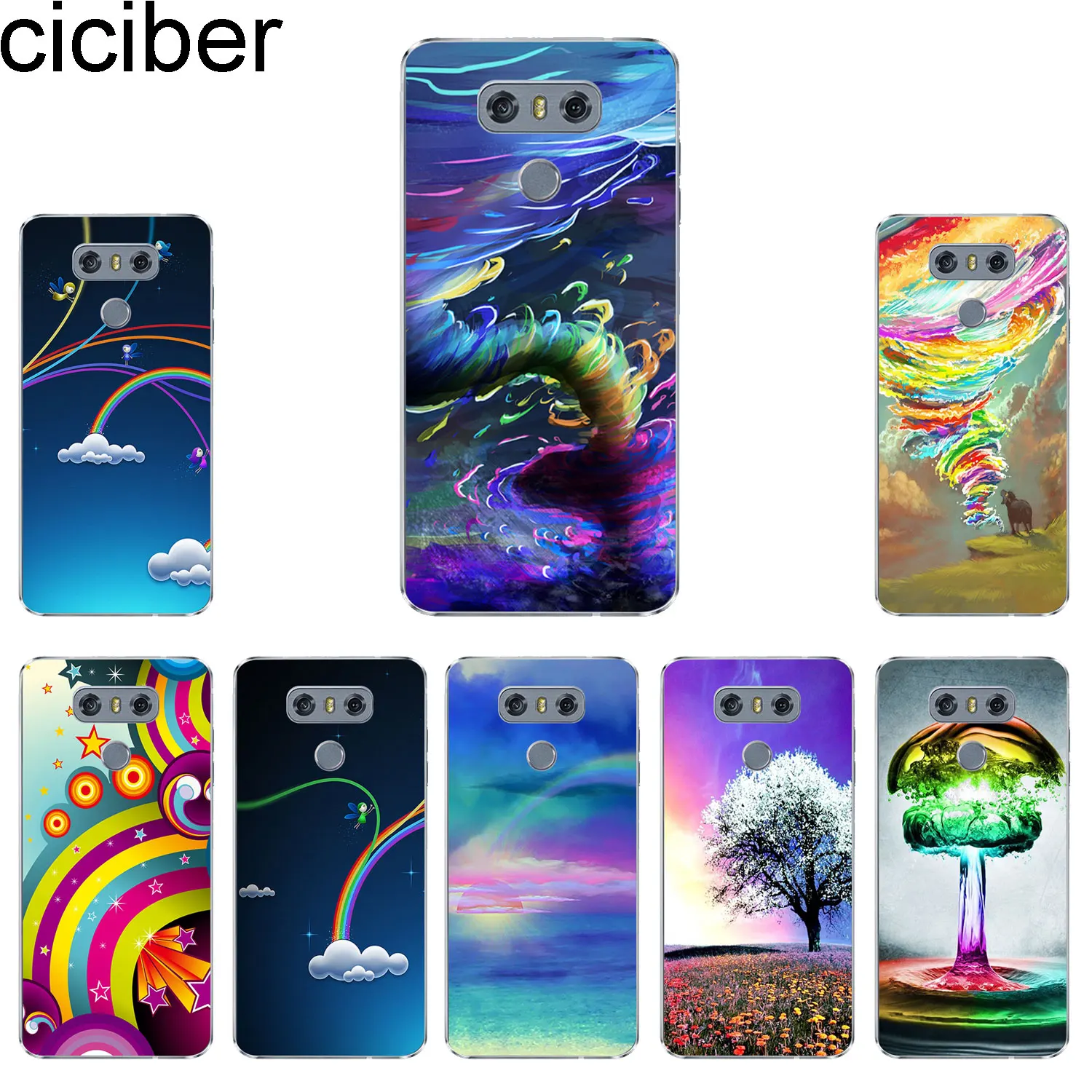 Ciciber радужной расцветки для LG G7 G6 G5 G4 V40 V35 V30 V20 чехол телефона K11 K10 K9 K8 K4 2018 2017 X