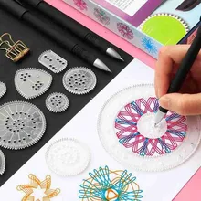 

22pcs Spirograph Thousand Flower Ruler Set Creative Sewing Tools Interlocking Gears Wheels Spirograph Drawing Educational Toy