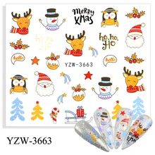 

Lovely Stickers Christmas Faux Ongles Text Water Nail Becomes Decals Snowman During The Nail Decor For Nails Manicure