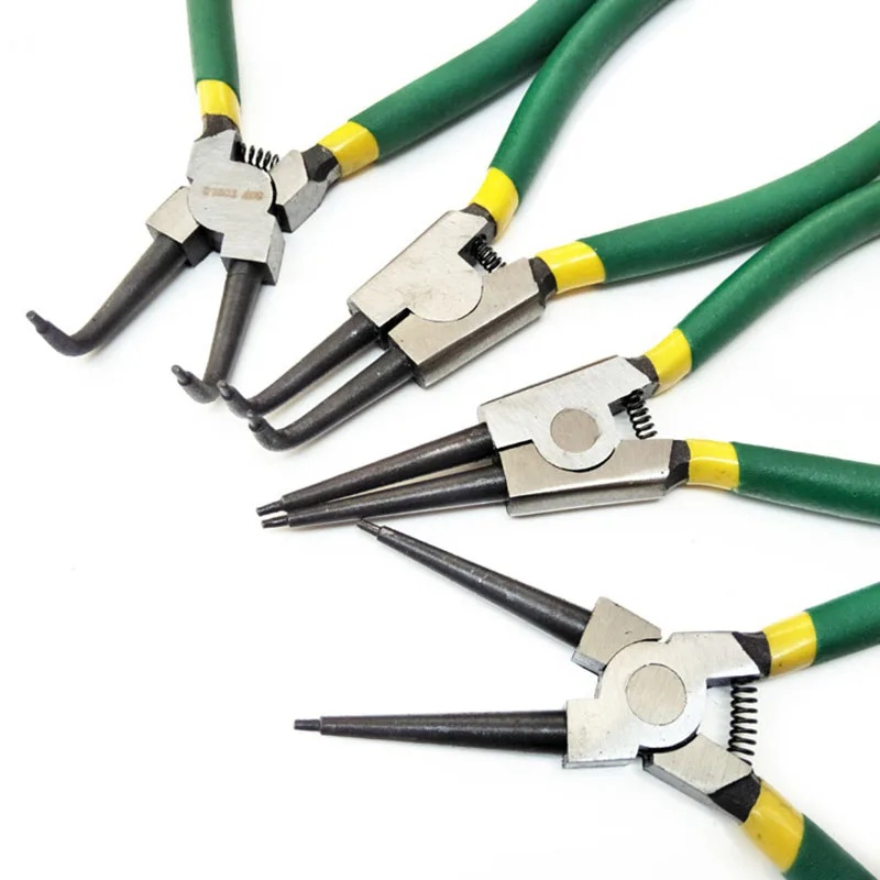 

4x 7 Circlip Pliers Set Internal External Bent Straight Snap Ring Remove Tool ~