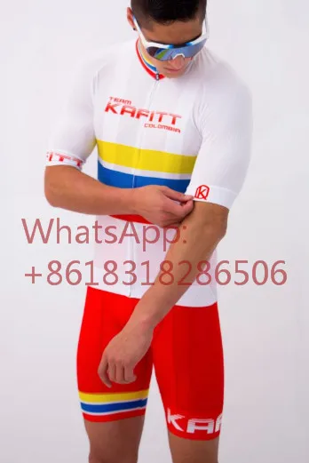 KAFITT Мужские красные велосипедные Джерси Набор велосипед с коротким рукавом колготки нагрудник шорты гелевая Подушка США КОМАНДА триатлон костюм униформа ciclismo hombre - Цвет: 5