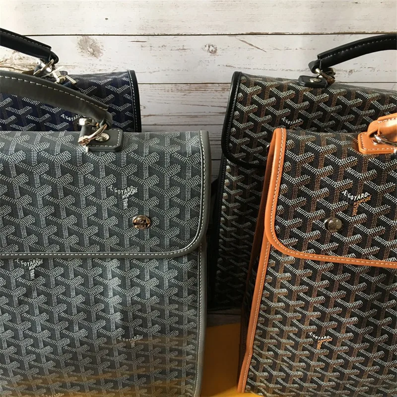 Zaino Goyard uomo e donna con lo stesso stile 2021 borsa casual in pelle  con stampa a denti di cane di nuova moda casual| | - AliExpress