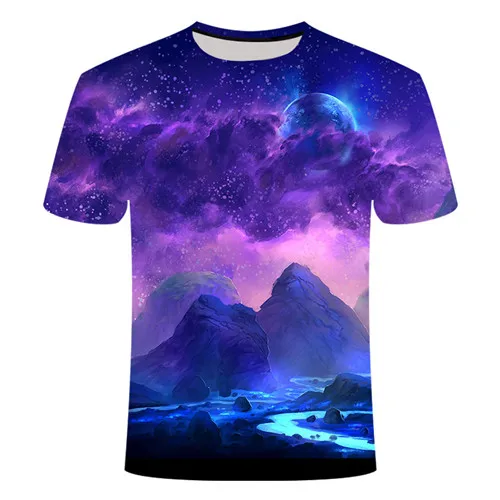 Летняя футболка, футболки с 3D принтом, футболка с естественным ночным видением, короткий рукав, мужская и женская Повседневная 3d футболка - Цвет: TX073