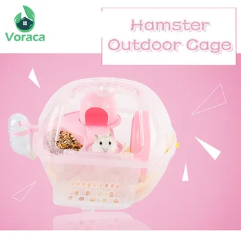 

Hamster Cage Go Out Portable Hamster Box Outdoor Small Animals Carriers Cage Villa Travel House Pet Park Amusement Carrier