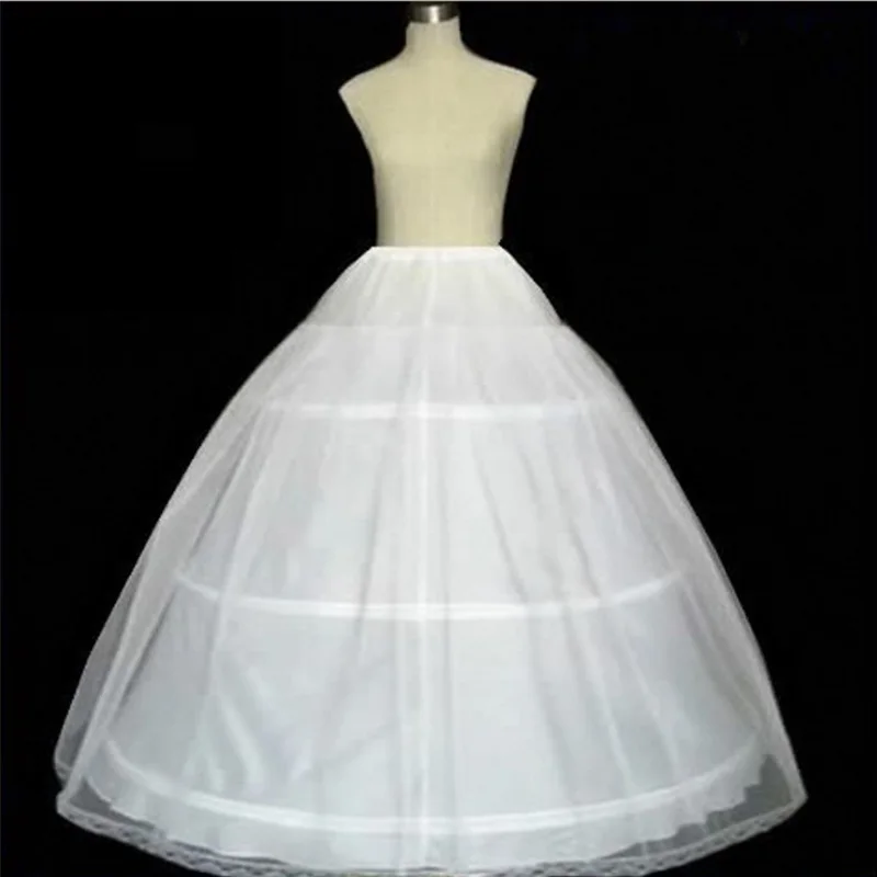 Online En Stock gran oferta 3 Hoop Ball Gown hueso completo enaguas de crinolina para vestido de novia accesorios para falda de novia Slip