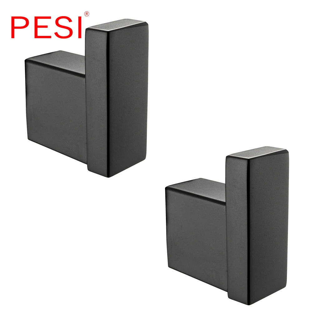 

Robe Coat Hook Bathroom Accessories Hardware Set Towel Ring Rail Rack Bar Shelf Paper Holder Toothbrush Holder ,Matte Black.
