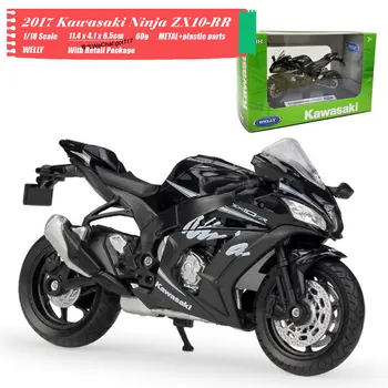 

WELLY 1/18 Scale Classic Motorbike Series 2017 Kawasaki Ninja ZX10-RR Diecast Metal Motorcycle Model Toy For Gift,Kids