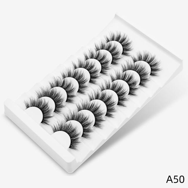 3D Faux Mink Lashes Natural False Eyelashes Dramatic Volume Fake Lashes Makeup Eyelash Extension Silk Eyelashes