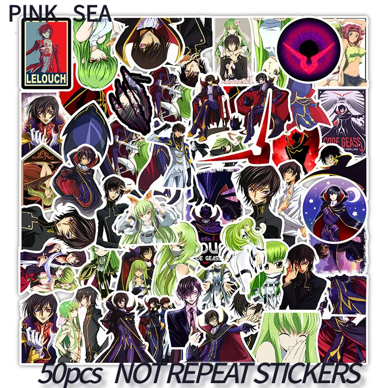 10/30/50Pcs/set CODE GEASS Lelouch Of The Rebellion Cartoon Anime Stickers For Suitcases Case Laptop Skateboard Scrapbook Kids
