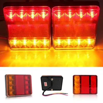 

2PCS 12V Turn Signal Taillight Waterproof Red for UTV/ATV Car Truck LED Rear Tail Warning Lights Vehicle Trucks Car Accessories