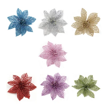 

Decoration for Christmas Tree - elegant 13cm Sequin Flowers Suspended with Christmas tree - indispensable decorations de Christm