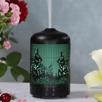 

Metal Essential oil Diffuser Ultrasonic Cool Mist Maker Aromatherapy Humidifier with LED lamp Color for Kids House Yoga 100ml