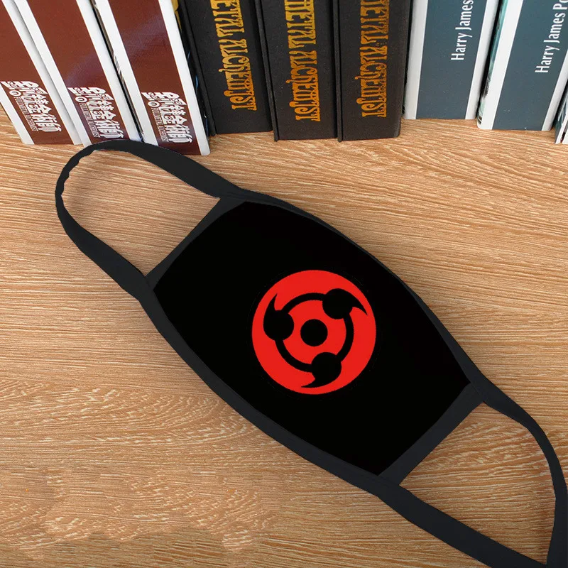 

Anime NARUTO Mask Uchiha Itachi Konoha Akatsuki Red Cloud Sharingan Party Respirator Keep Warm Anti Dust Mouth Muffle Respirato