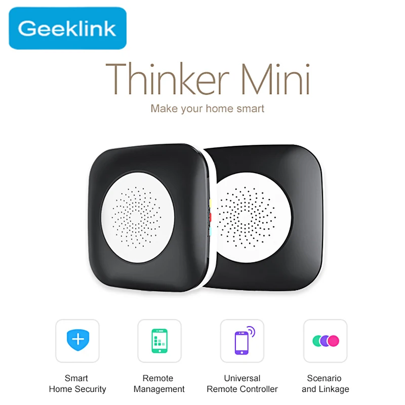 Geeklink Mini Thinker Умный дом wifi IR RF Универсальный 315 433 МГц пульт дистанционного управления совместим с Amazon Alexa Google Home - Цвет: 2pcs