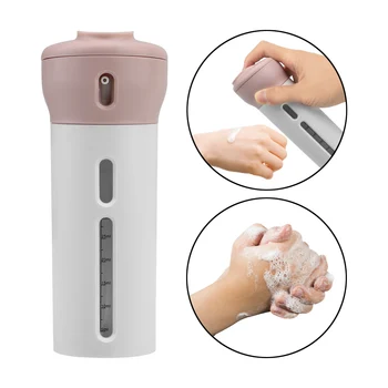 

Shampoo Shower Gel Soap Bottle Bathroom Accessories Refillable Press Container Travel Liquid Dispenser 4 in 1 Empty Sub-bottle