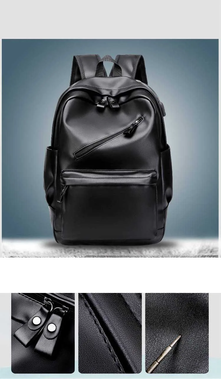 Рюкзак для ноутбука, мужской рюкзак, деловой рюкзак, водонепроницаемый рюкзак, зарядка через usb, сумка для путешествий