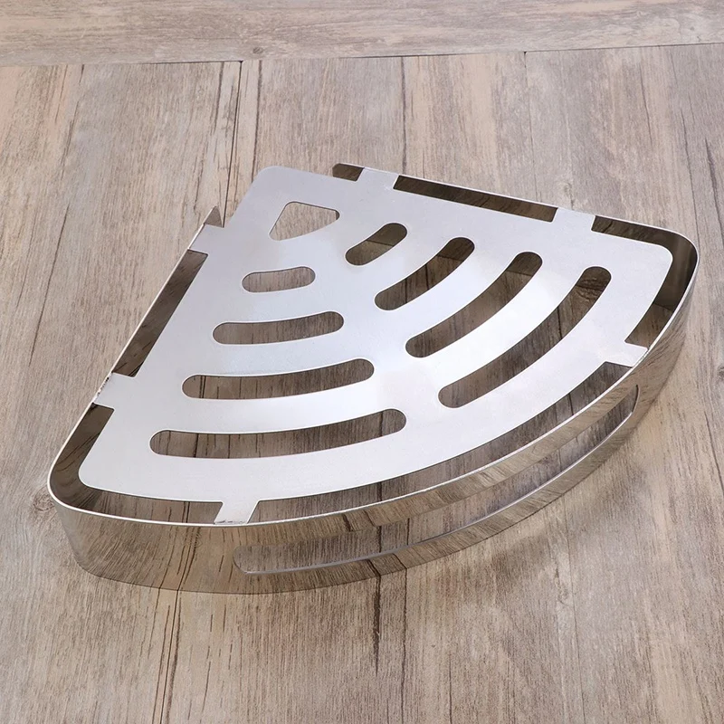 

Triple-cornered Bathroom Shower Rack Nail-Free Wall Mount Storage Rack