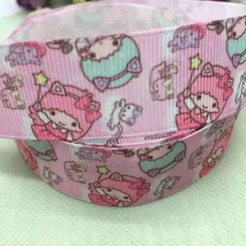 

1" 25mm NEW sales Little twin stars Printed grosgrain ribbon party decoration satin ribbons DIY Hairbow sewing supplies 67897