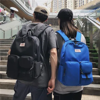 

Fashion Trend Japanese School Bag New Large-caps Ins Wind Sen Simple Backpack Casual Cool Cool Harajuku Ulzzang Couple Backpack