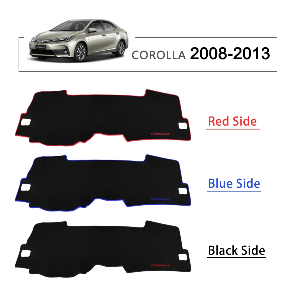 Для Защитные чехлы для сидений, сшитые специально для Toyota Corolla 2008-2013 приборной панели автомобиля Избегайте светильник Pad инструмент крышка платформы стол коврики Ковры