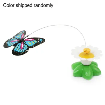 

1 pcs Electric Dancing flying Birds made by feather with Hummingbird 360 Rotation Cat Toys for Teasing Birds Random Color