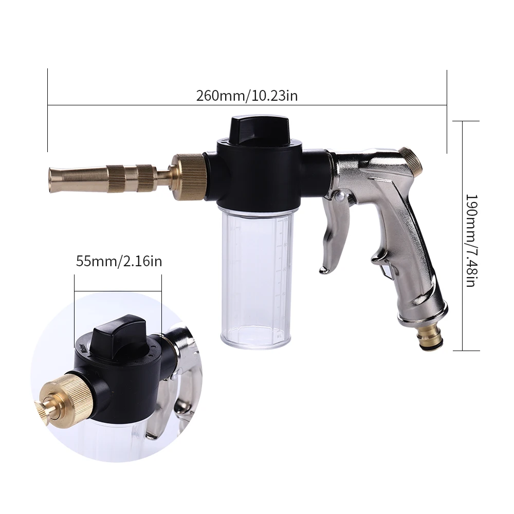 Car Water Gun Sprayer Electroplating Foam Spray Gun High Pressure Water Spray Gun Cleaning Tool Garden Watering Water Gun