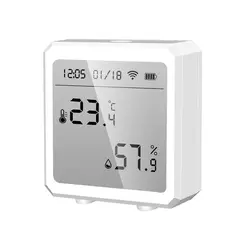 Capteur d'humidité et de température d'intérieur, wi fi, écran LCD, hygromètre, thermomètre, Support pour Alexa pour google Assistant 