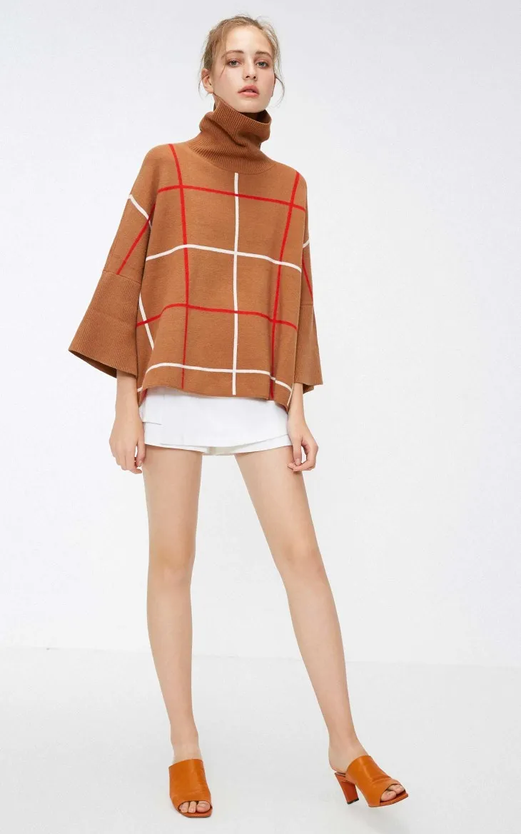 Свободный вязаный свитер с воротником-хомутом и рукавом 3/4 Vero Moda | 319125501
