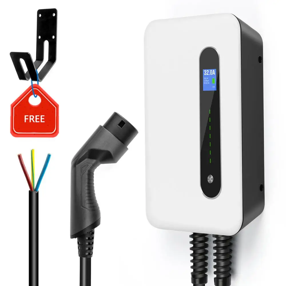 1 фазный кабель для электростанции EV 32A зарядное устройство электромобиля с