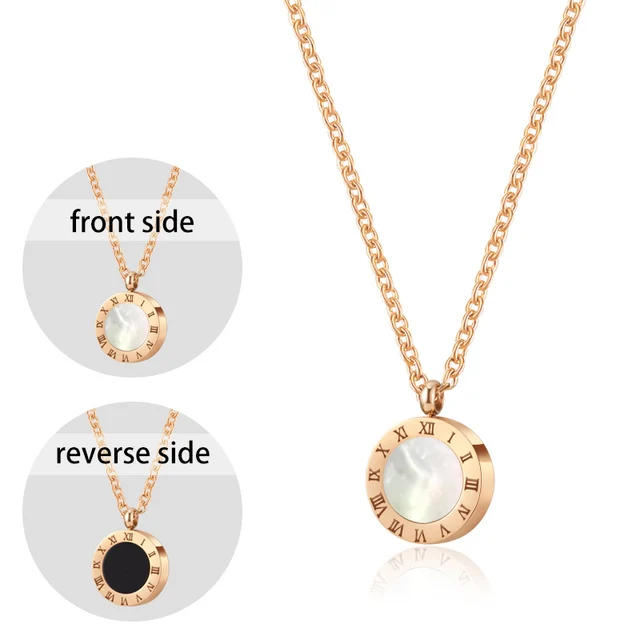 BLINLA Fashion New Stainless Steel Acrylic Crystal Stud Earrings for Women Jewelry Vintage Roman Numerals Smmaallye Earring 2021 Necklace 3