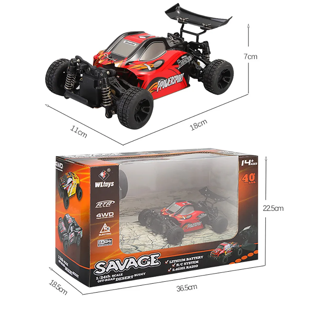 A202 rc car 1:24 4wd drive дистанционное управление 2 4G пустыня внедорожник дрейф 40 км/ч