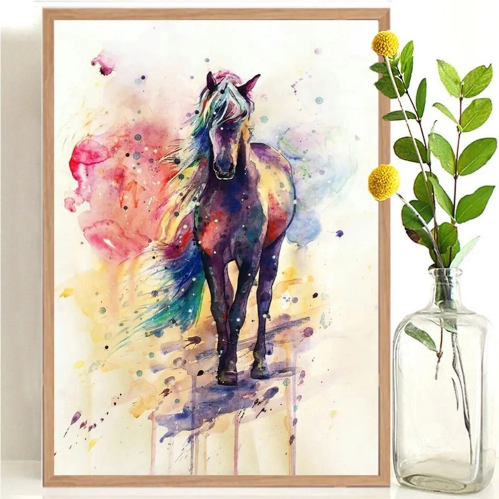 Animals Poster Colorful Handsome Horse Canvas Painting Wall Art Prints Pictures for Living Room Dinning Modern House Decor | Дом и сад