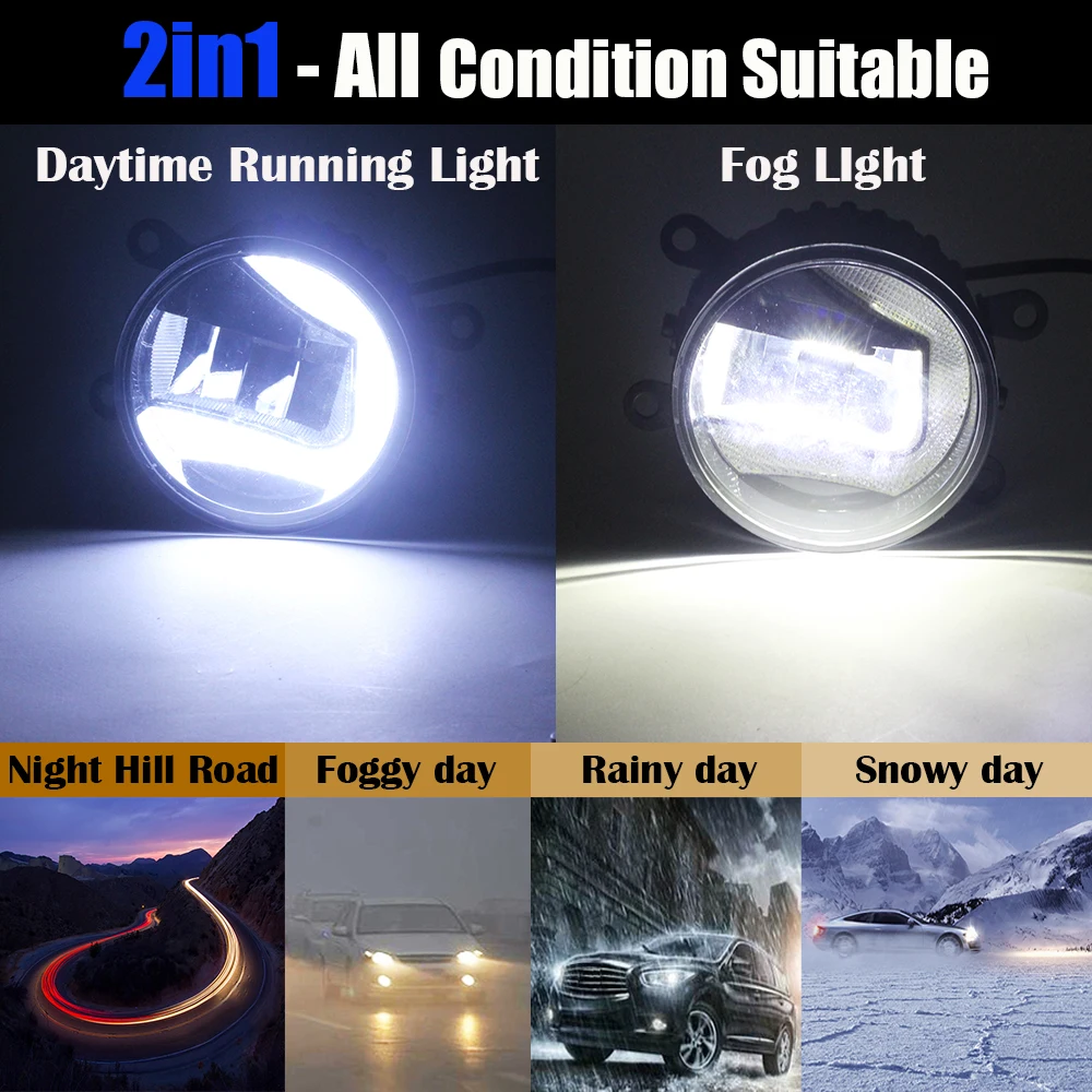 2in 1フォグライトアセンブリ,車用LEDフォグライト,スズキ