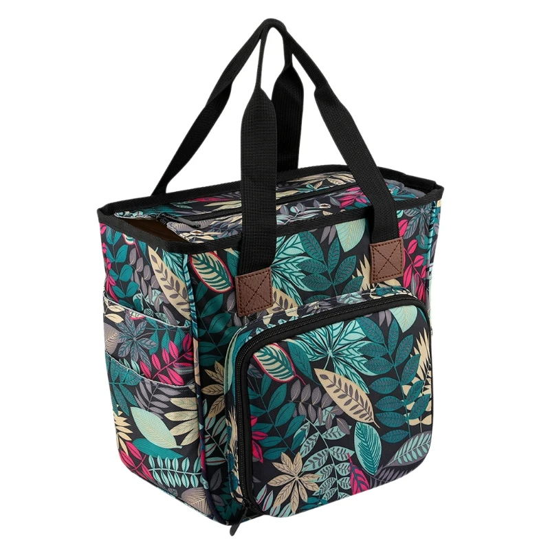 Portable Knitting Sewing Accessories Bag DIY Yarn Storage Crochet Hook Needles Thread Knitting Tote Basket