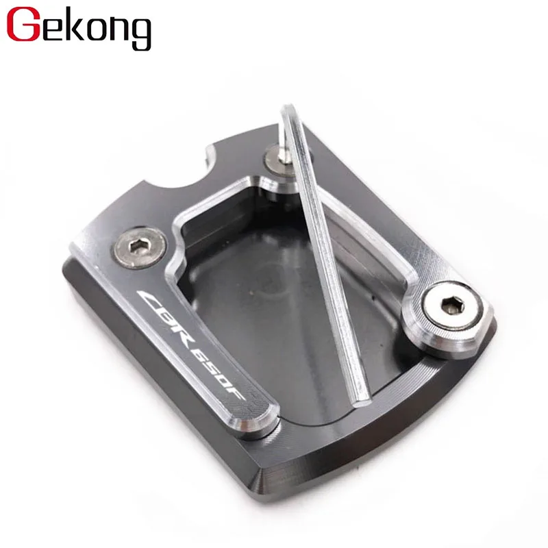 For HONDA CBR650F CB650F CB 650F 2014 2016 2017 2018 Motorcycle Accessories CNC Kickstand Sidestand Stand Extension Enlarger Pad |