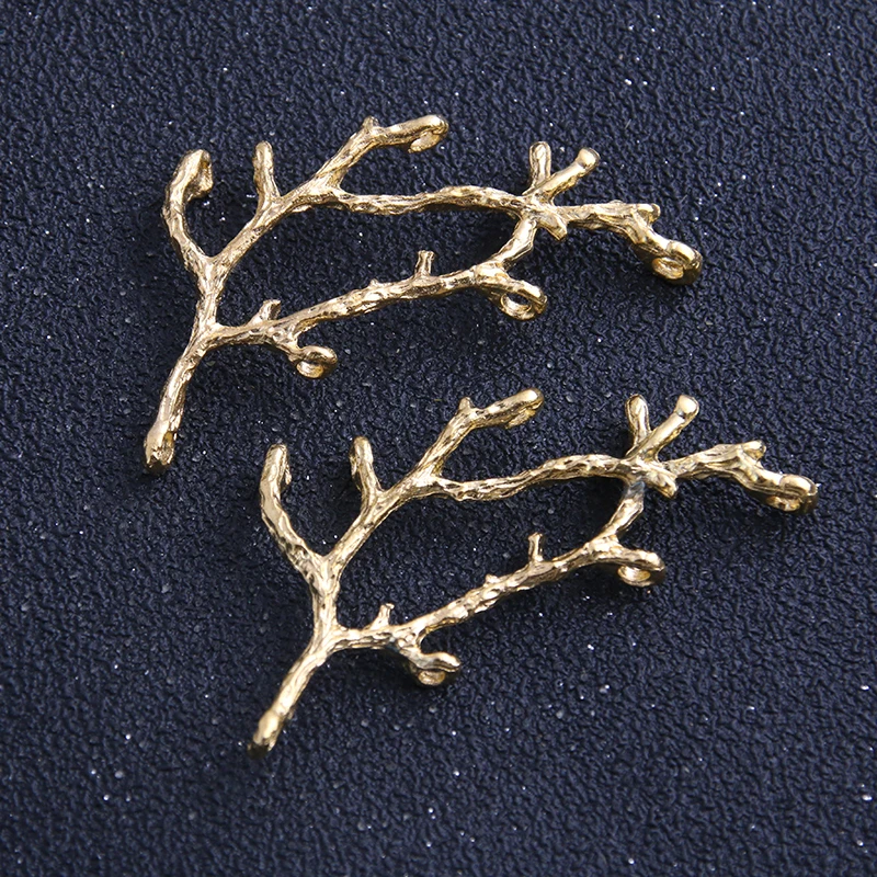 4pcs 26*56mm Three Color Tree Branch Connector fine Necklace Pendant Handmade branches Charms