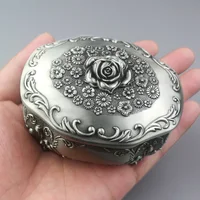 ROSIKING Emboss Alloy Metal Music Box Wind Up and Golden Movement Music Box(Once upon a december) for Birthday 1
