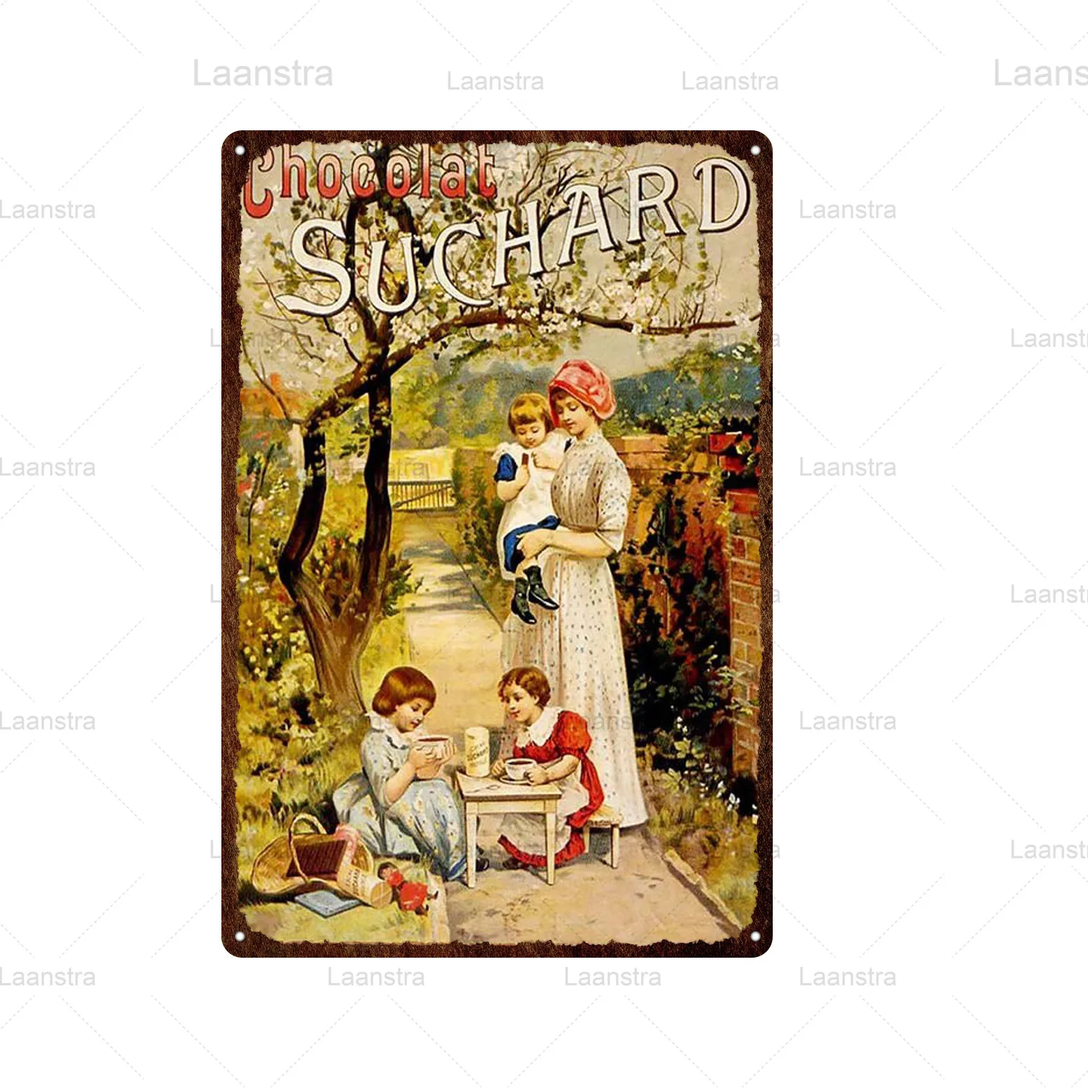 Tin Signs Chocolate & Coffee Vintage Poster Metal Dessert Sign Wall Art Decor For Chocolate Shop Cafe BBQ Bar Pub Iron Plate