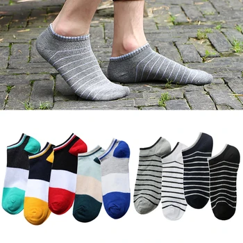

5 Pairs Men's Ankle Socks Fashion Casual breathable Short Socks Shallow Mouth Cotton Sock invisible Ankle Boat socks Slippers
