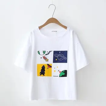 

Tshirt 2018 Women's Summer O-neck T shirt Cotton T-shirt Female Women T-Shirt Short Sleeve