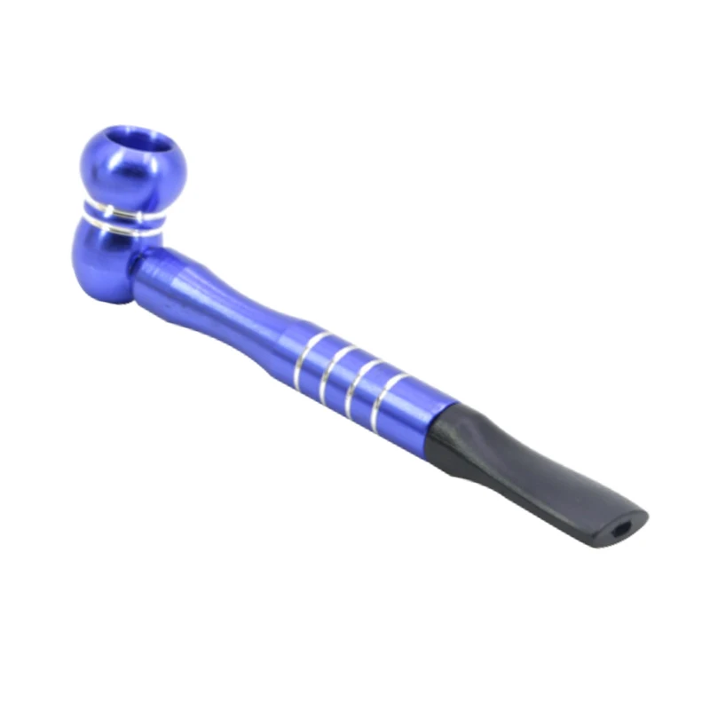 1PC New 100*23mm Mini Detachable Portable Small Metal Pipe Herb Smoking Pipe With Flat Head Nozzle Smoking Accessories