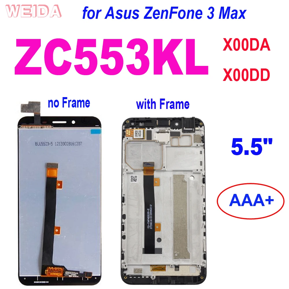 ЖК-дисплей для Asus ZenFone 3 Max ZC553KL X00DA X00DD с сенсорным экраном и дигитайзером в сборе