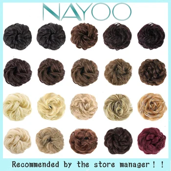 

Nayoo Messy hair Bun scrunchy Synthetic Hairpieces Chignon donut Curly Elegant Hair Extensions For Women and Kids Wedding